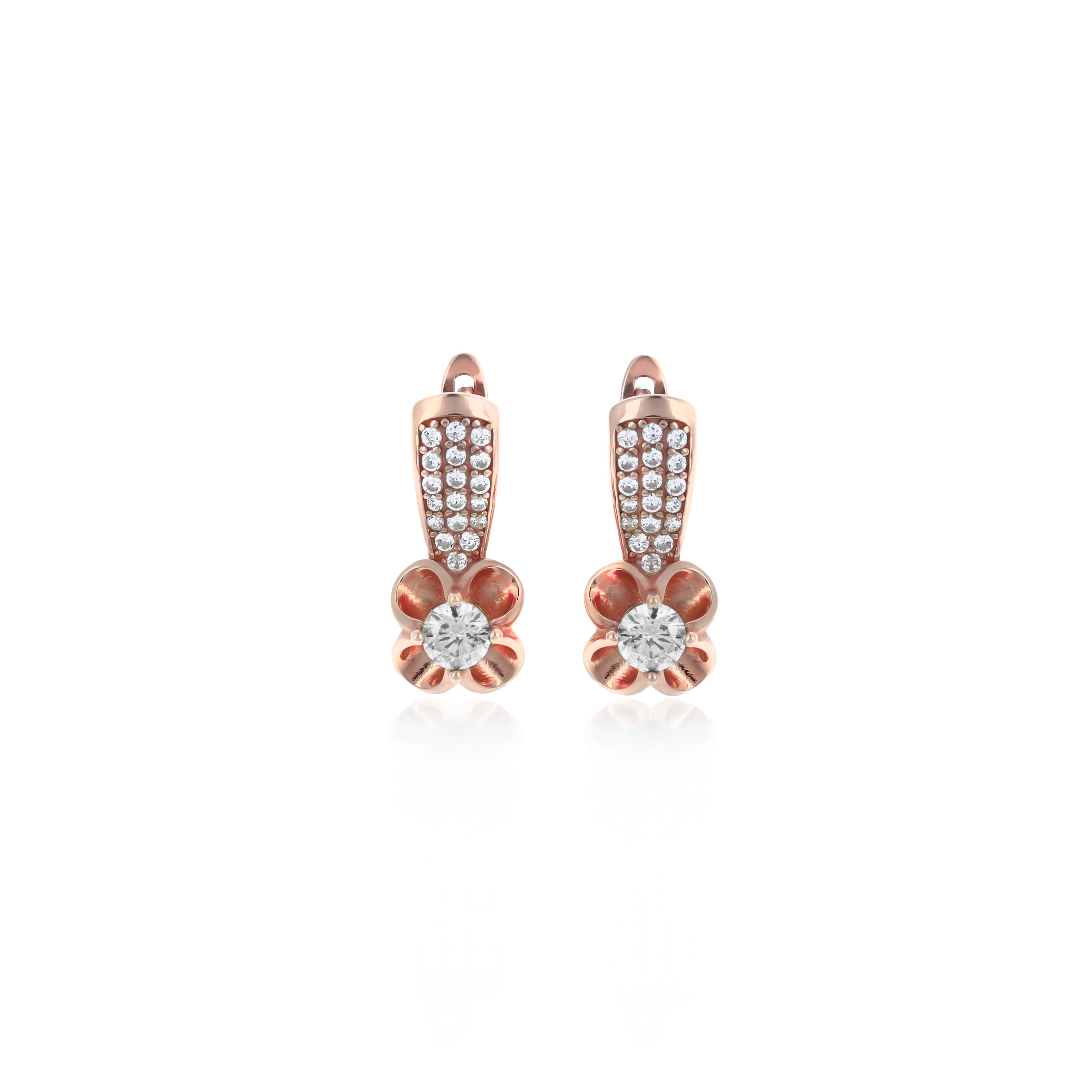 Dangle Flower Birthstone Earrings- ER26