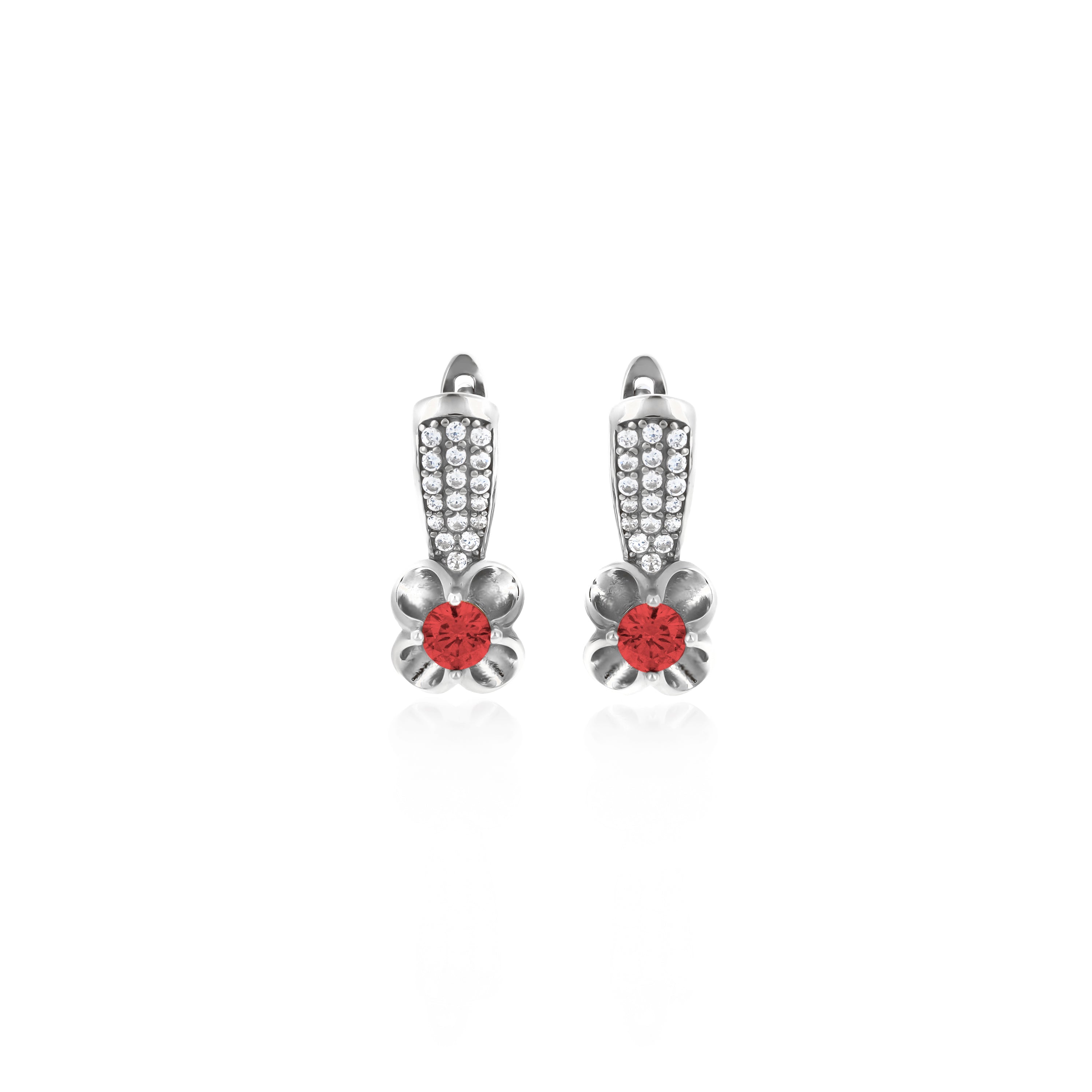 Dangle Flower Birthstone Earrings- ER26