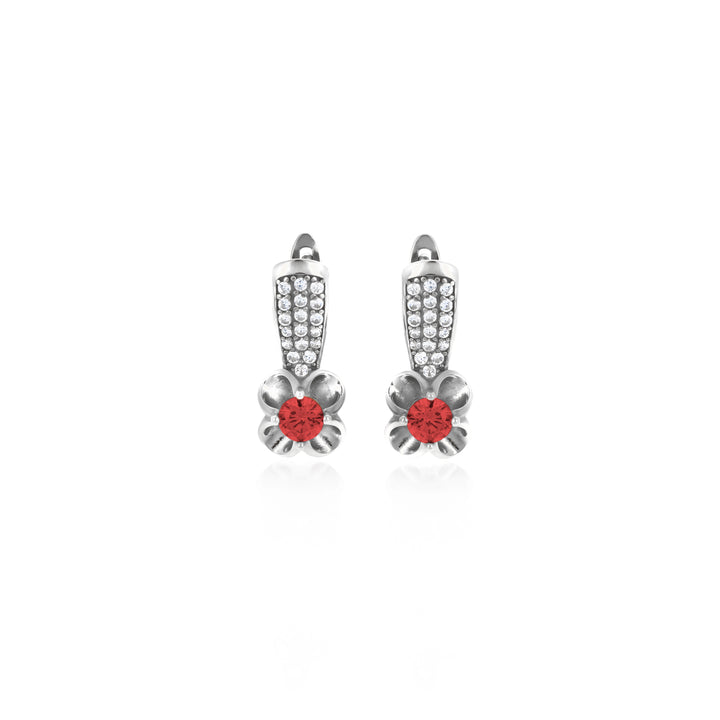 Dangle Flower Birthstone Earrings- ER26