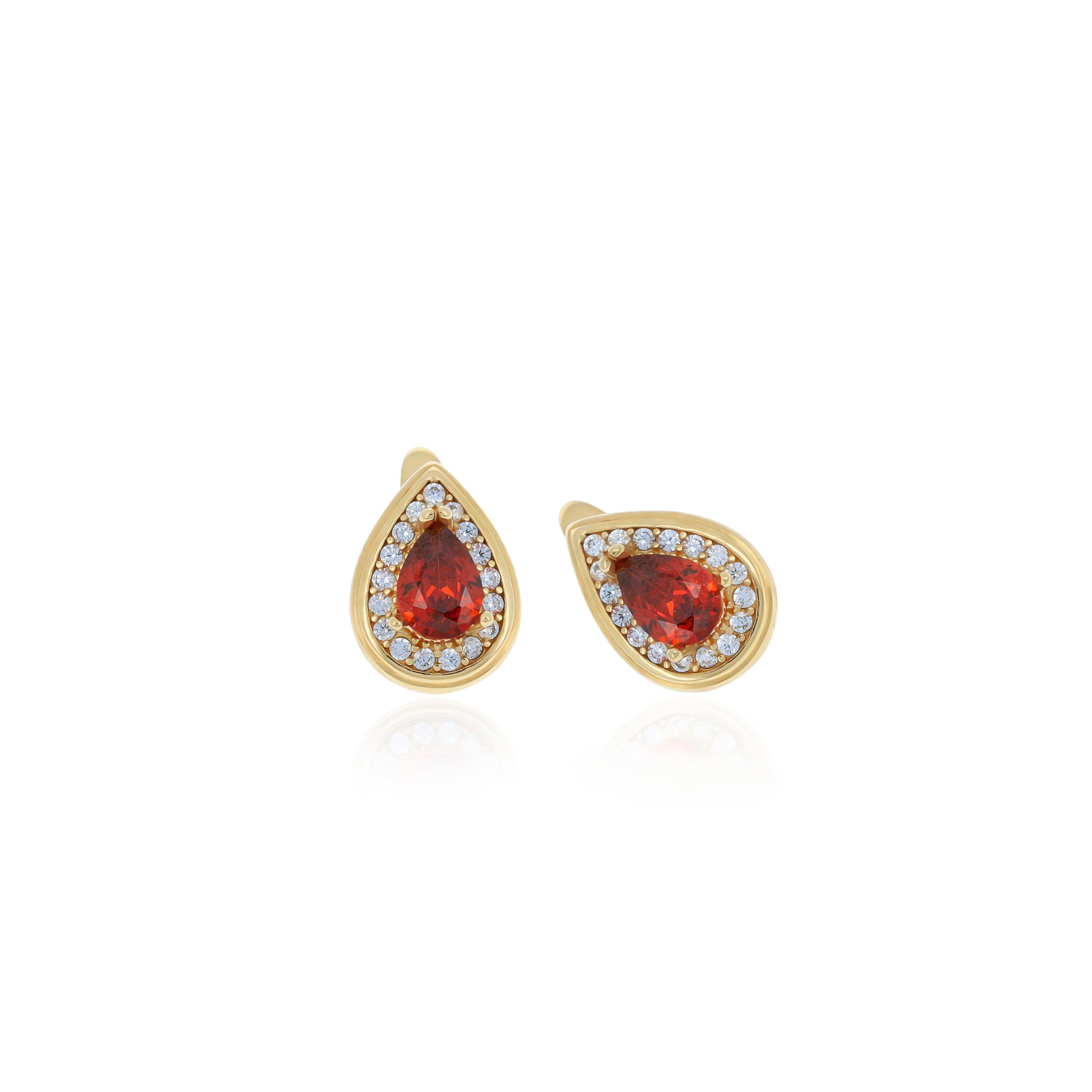 Drop shaped birthstone earrings- ER2