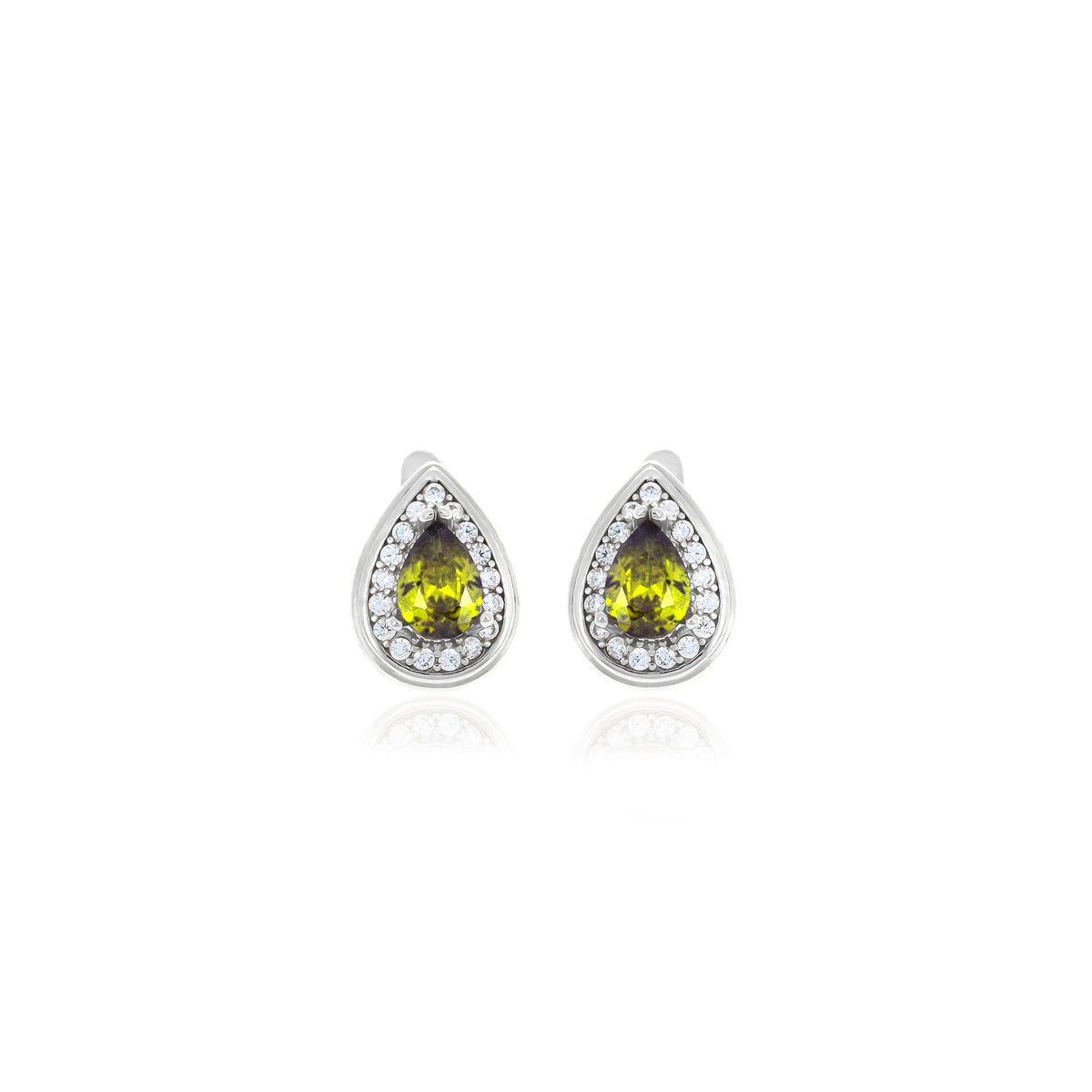 Sterling Silver Teardrop Birthstone Stud Earrings