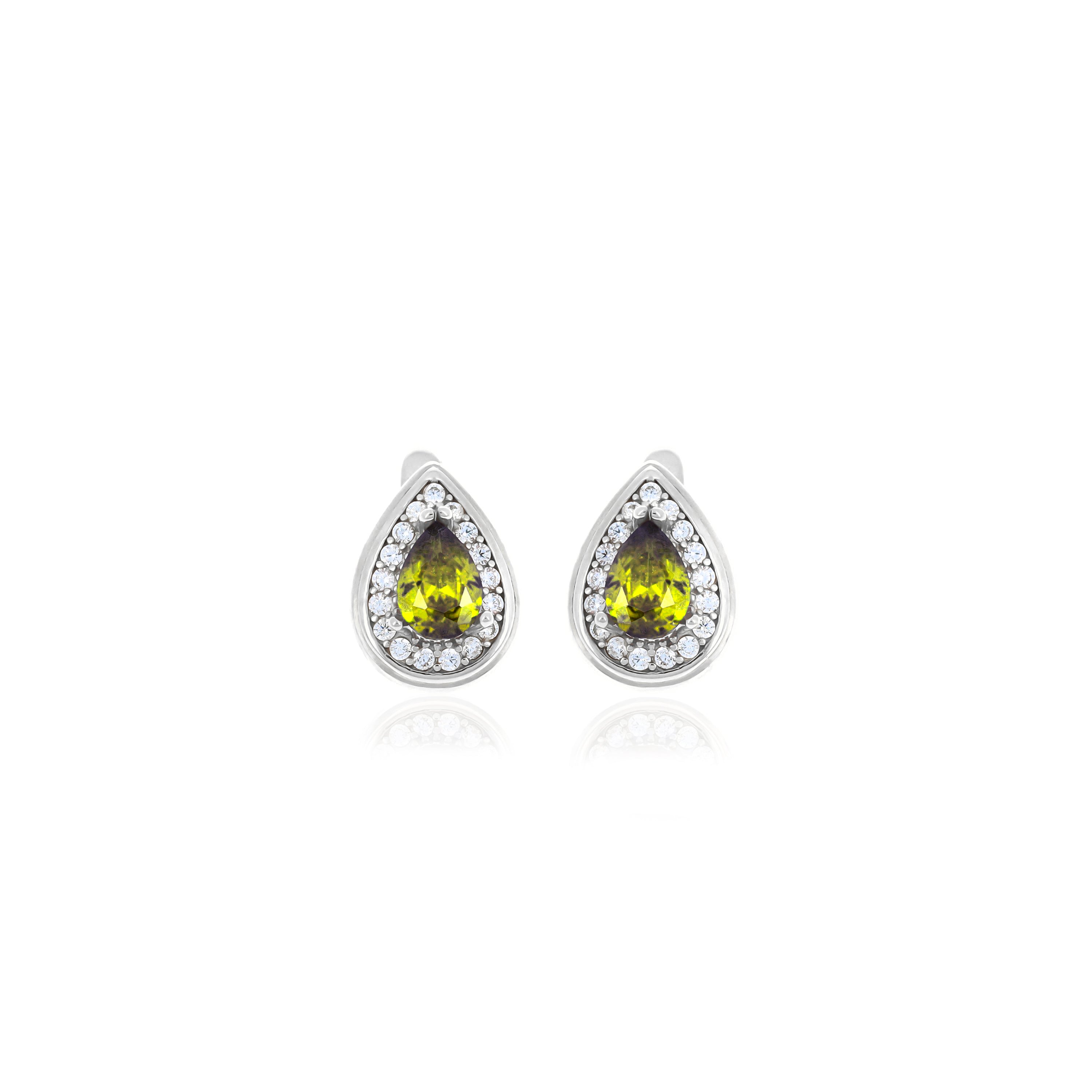 Drop shaped birthstone earrings- ER2
