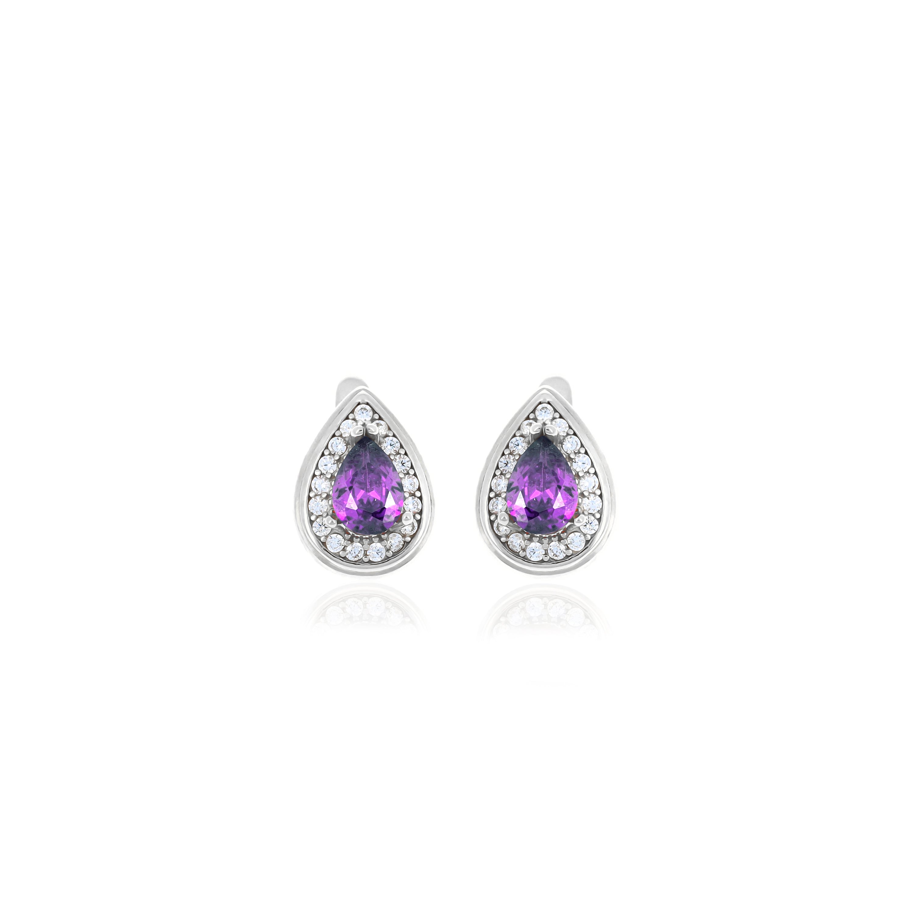 Drop shaped birthstone earrings- ER2