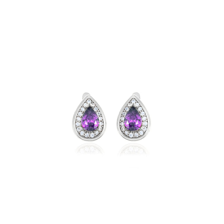 Drop shaped birthstone earrings- ER2