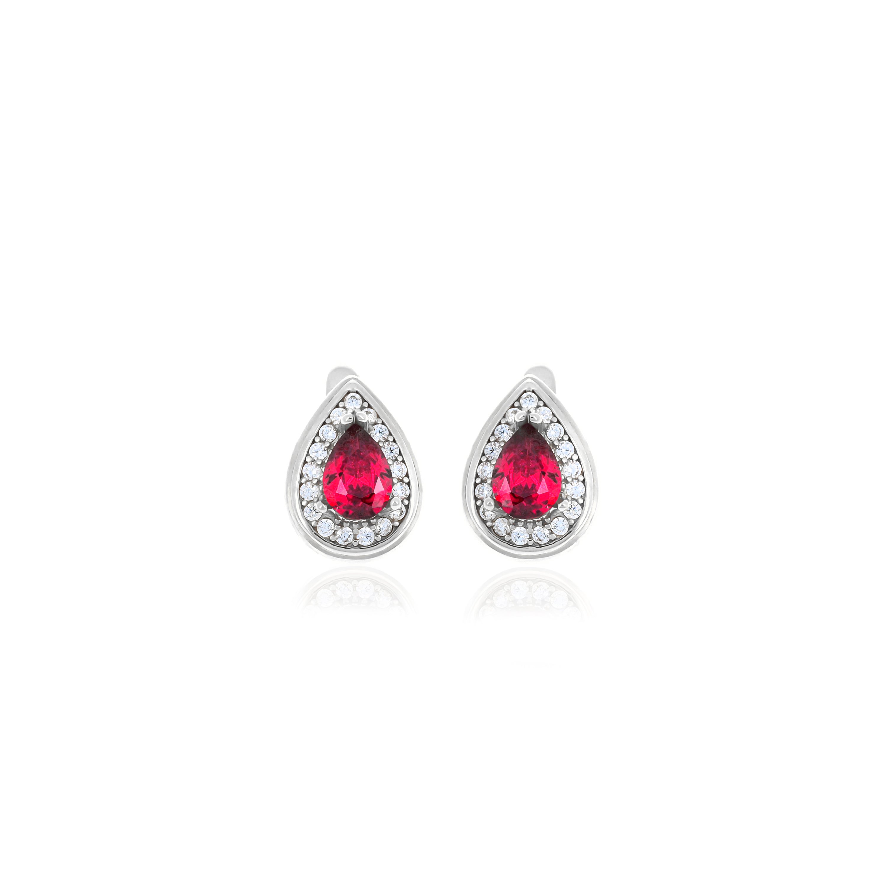 Drop shaped birthstone earrings- ER2