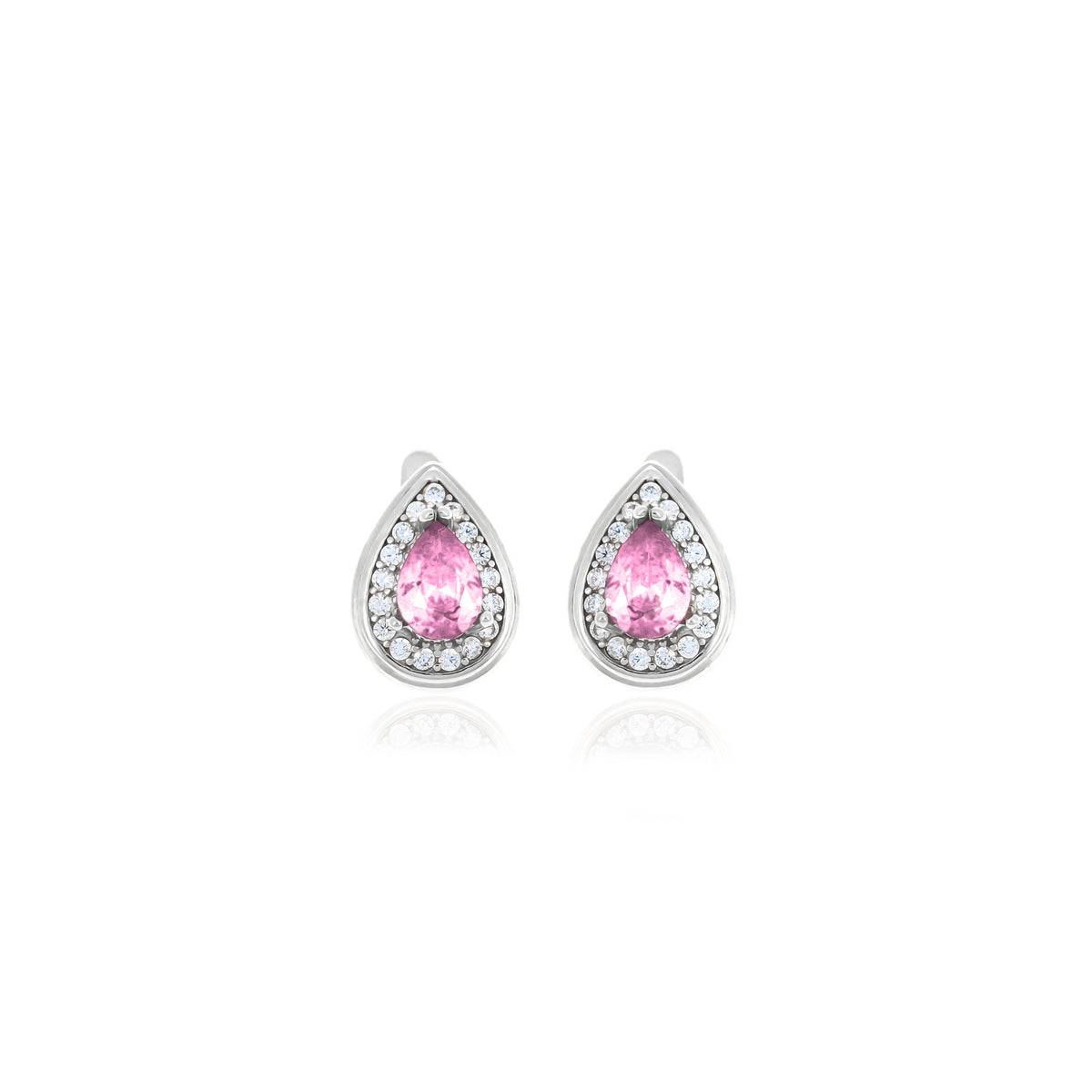 Sterling Silver Teardrop Birthstone Stud Earrings