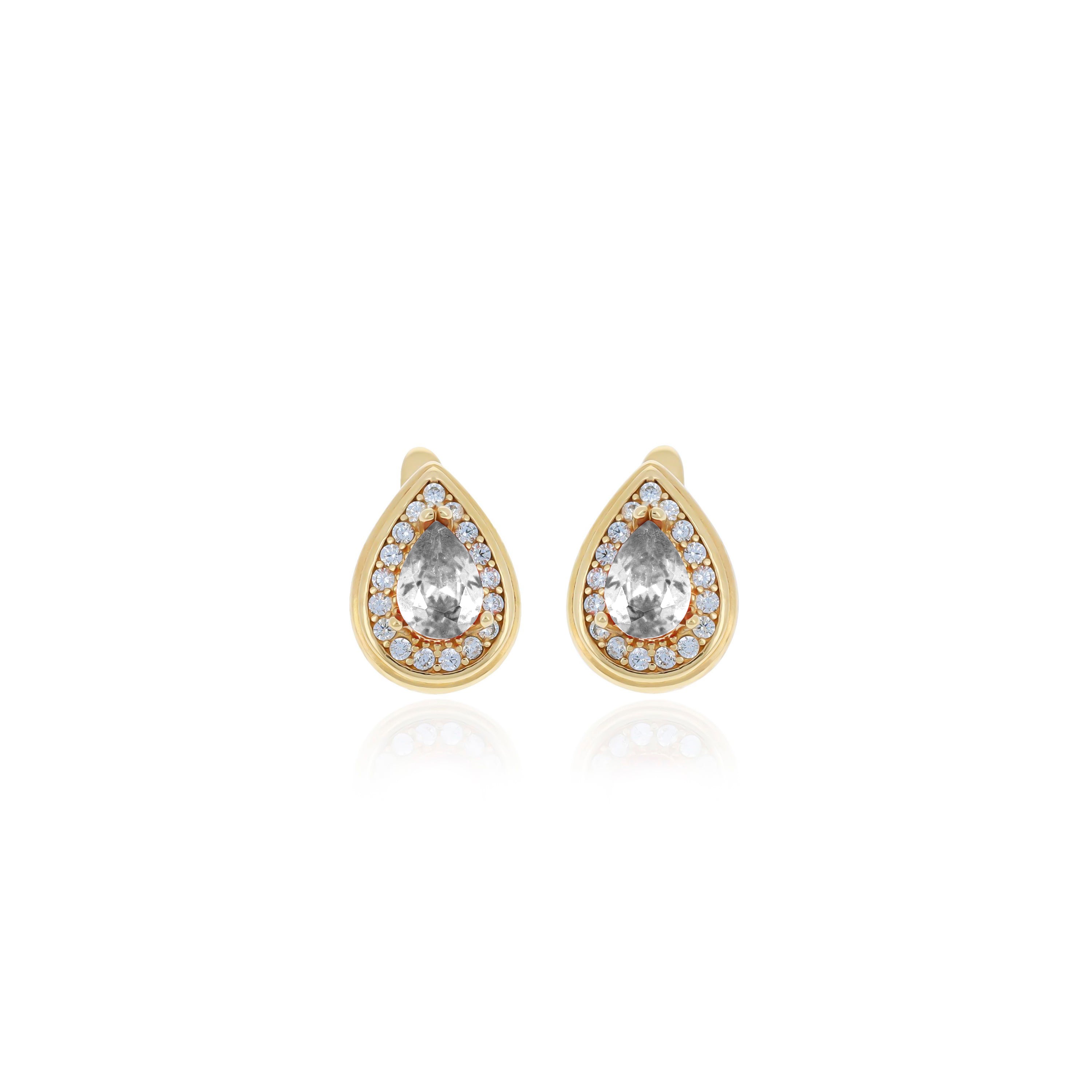 Drop shaped birthstone earrings- ER2