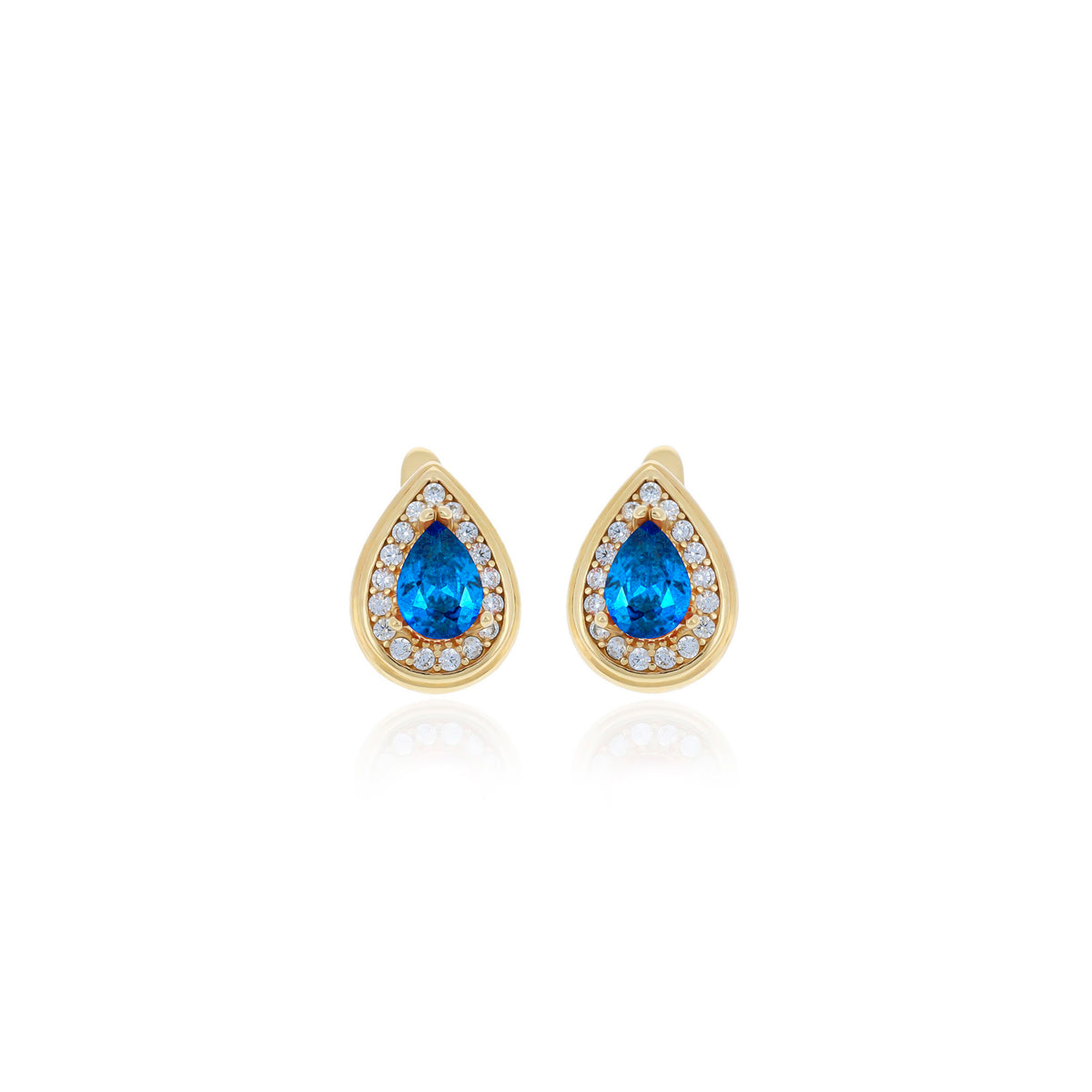 Sterling Silver Teardrop Birthstone Stud Earrings