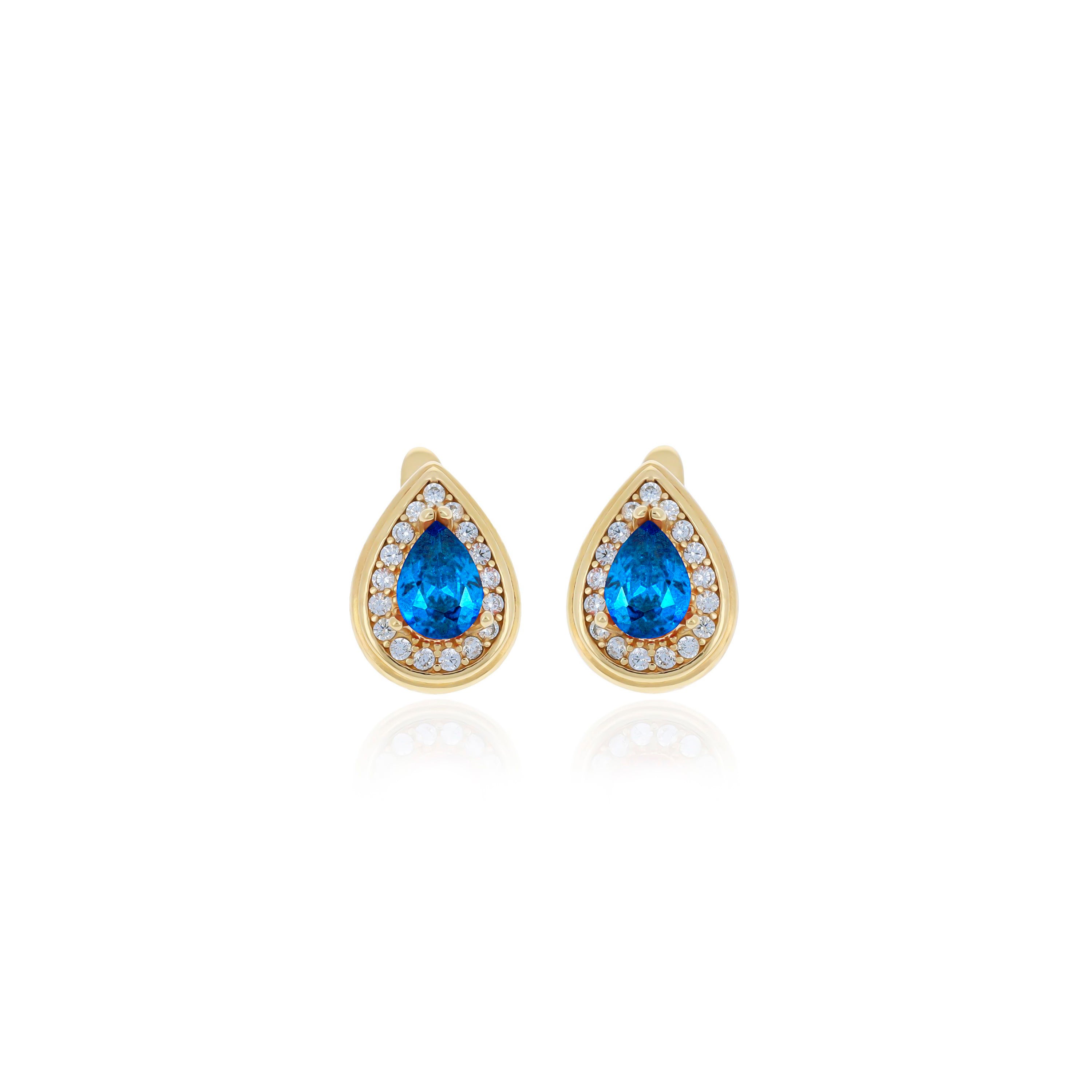 Drop shaped birthstone earrings- ER2