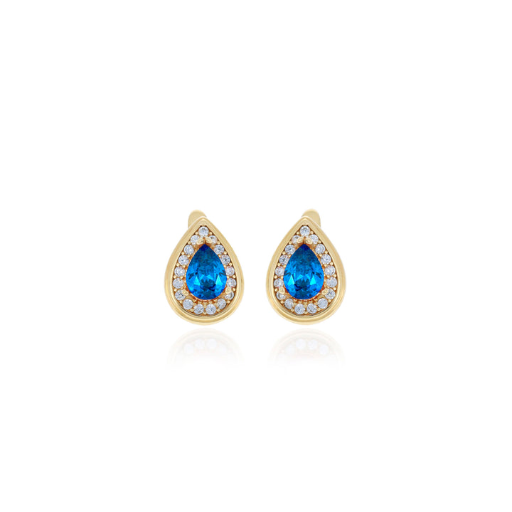 Drop shaped birthstone earrings- ER2