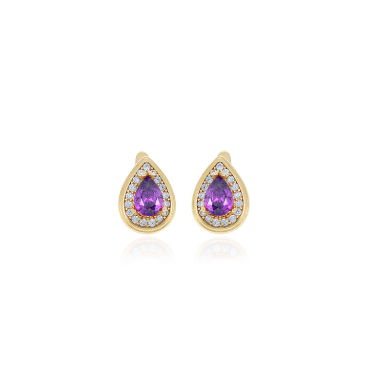 Drop shaped birthstone earrings- ER2