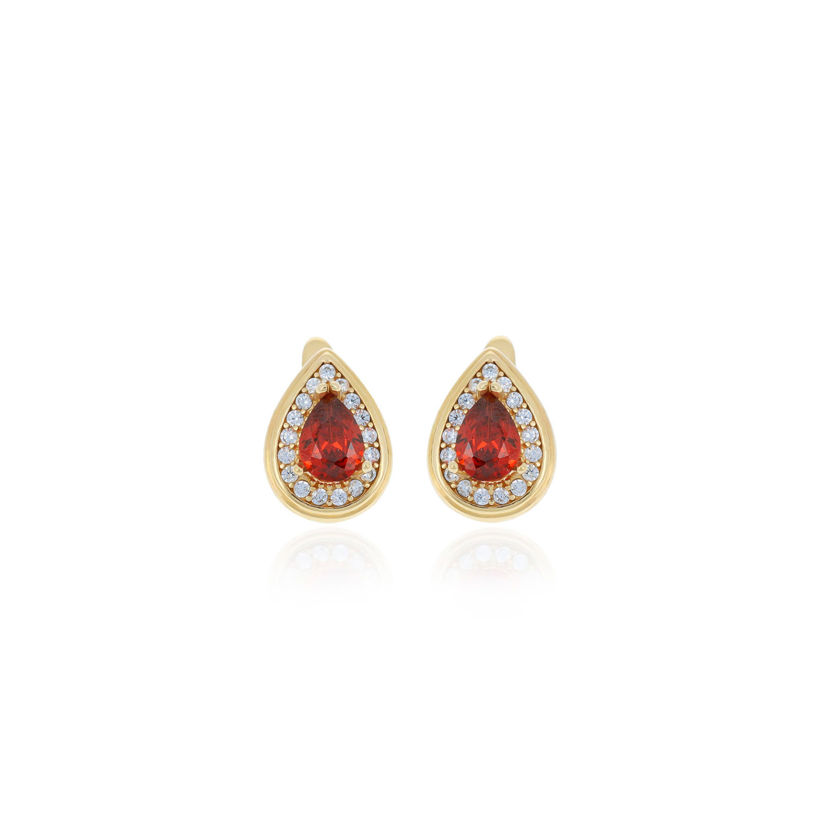 Sterling Silver Teardrop Birthstone Stud Earrings