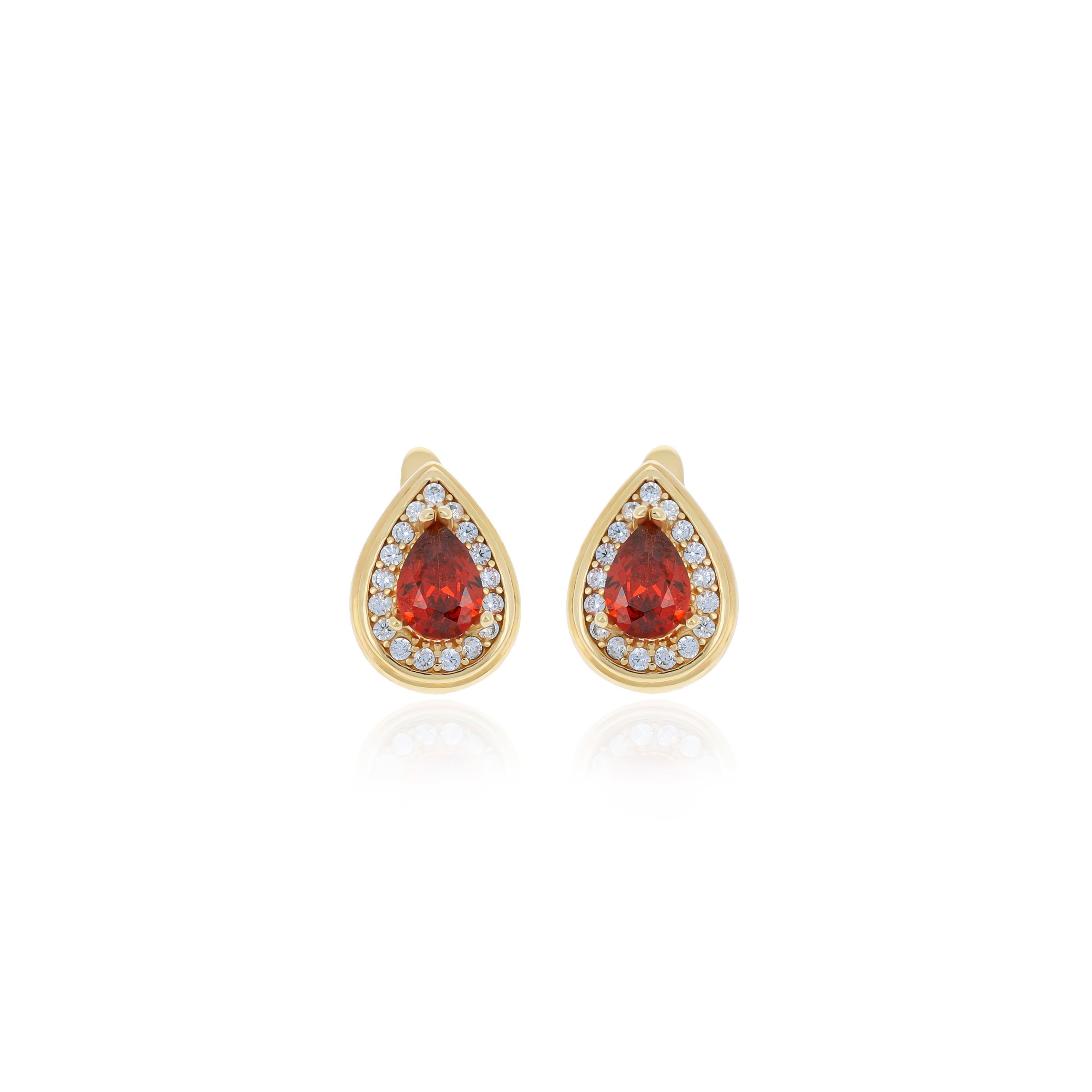 Drop shaped birthstone earrings- ER2