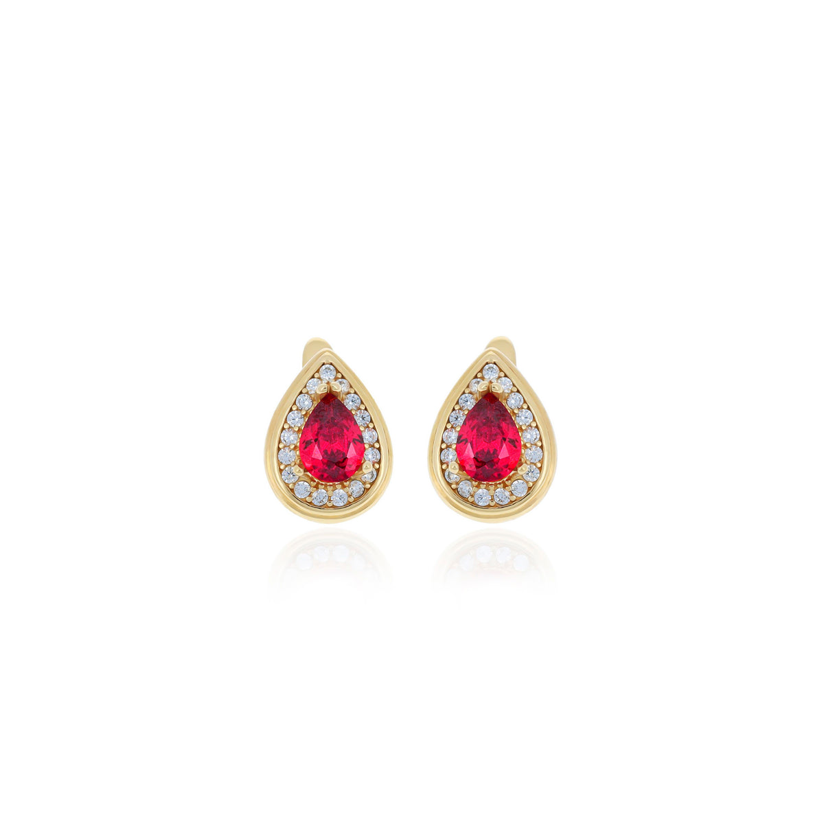 Sterling Silver Teardrop Birthstone Stud Earrings