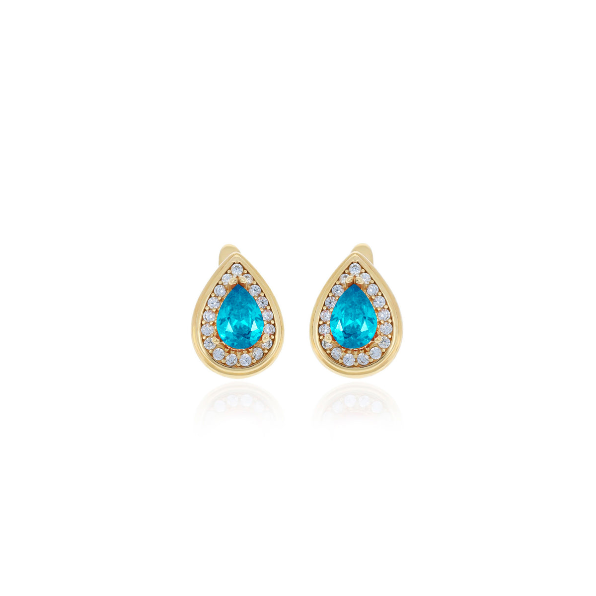 Sterling Silver Teardrop Birthstone Stud Earrings