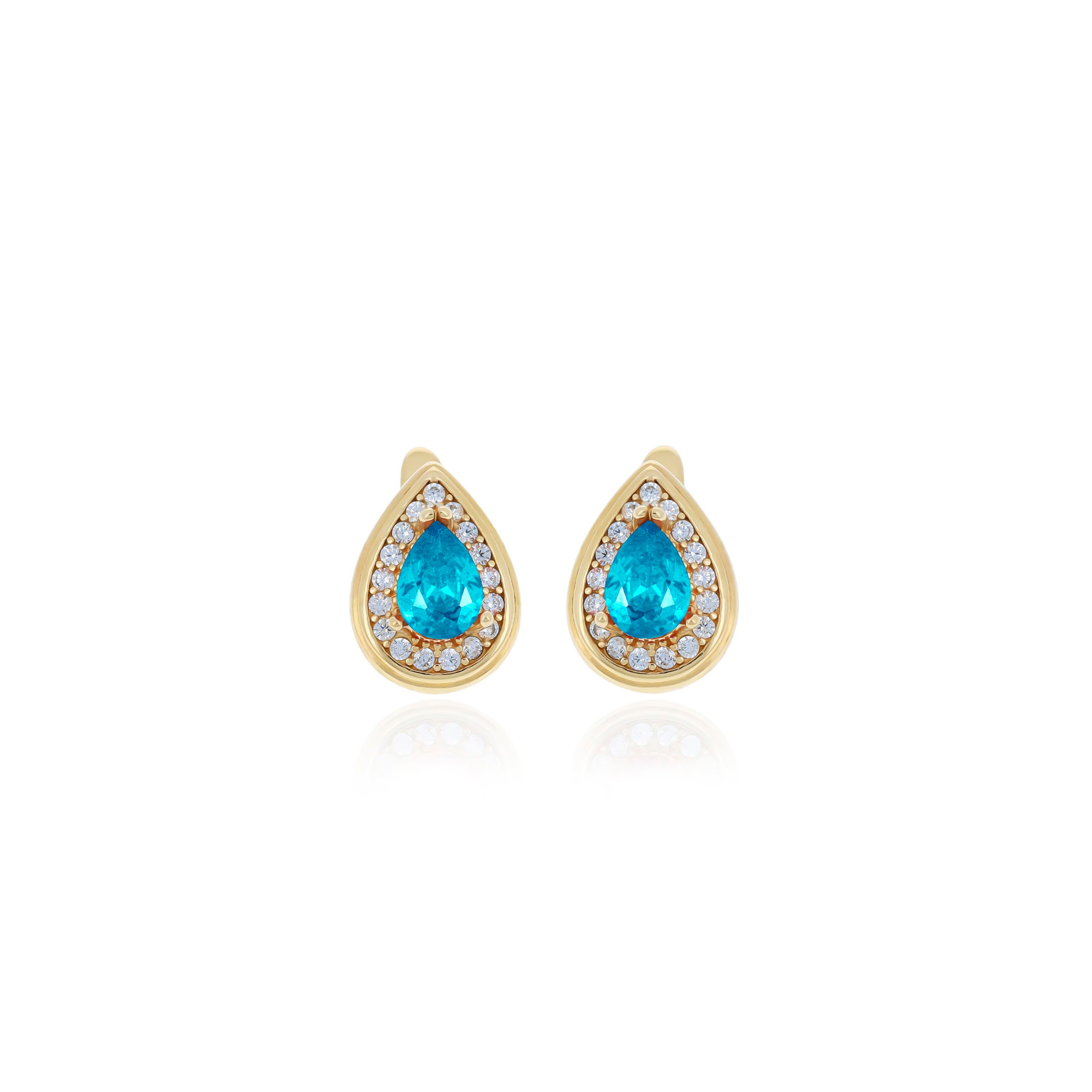 Drop shaped birthstone earrings- ER2