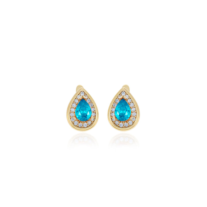 Drop shaped birthstone earrings- ER2