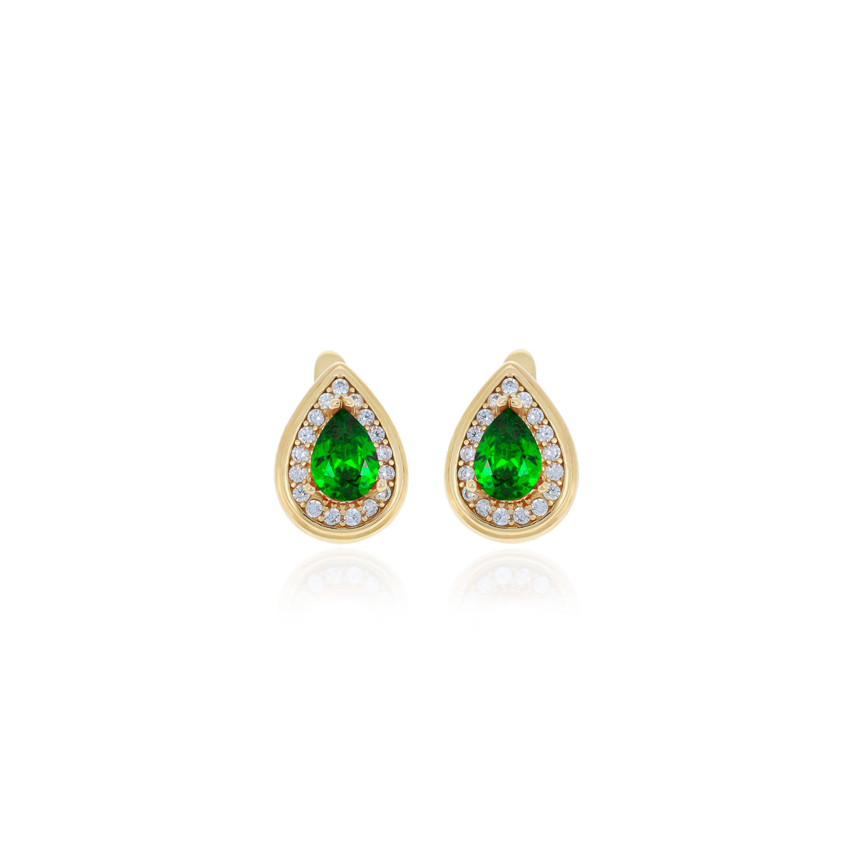 Sterling Silver Teardrop Birthstone Stud Earrings
