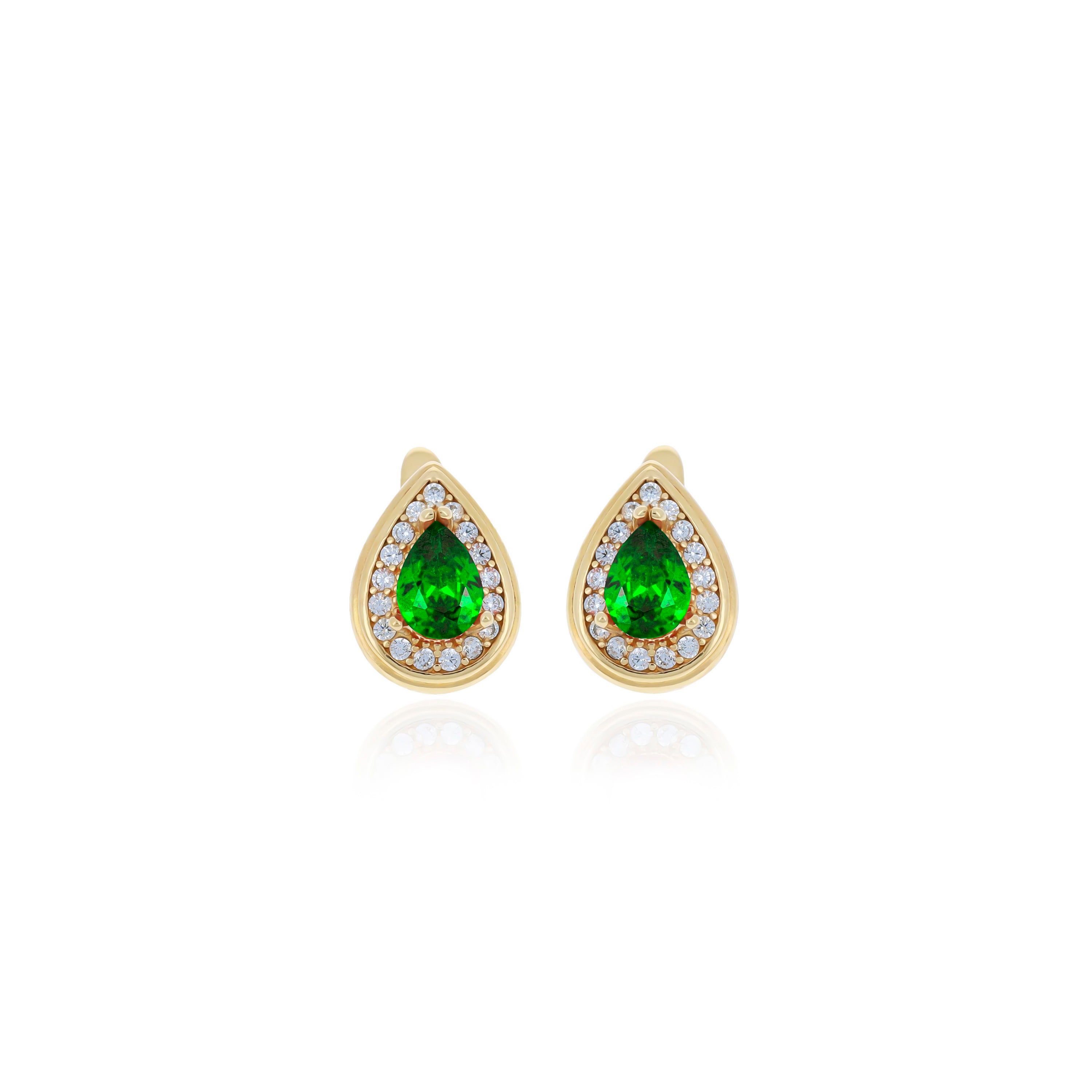Drop shaped birthstone earrings- ER2