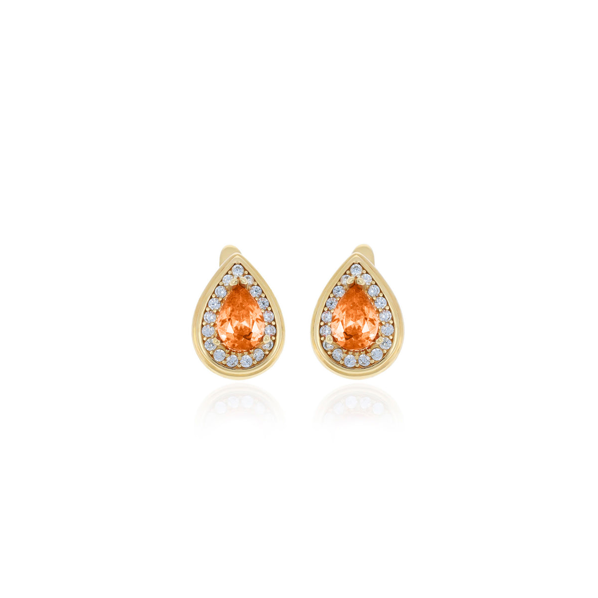 Sterling Silver Teardrop Birthstone Stud Earrings