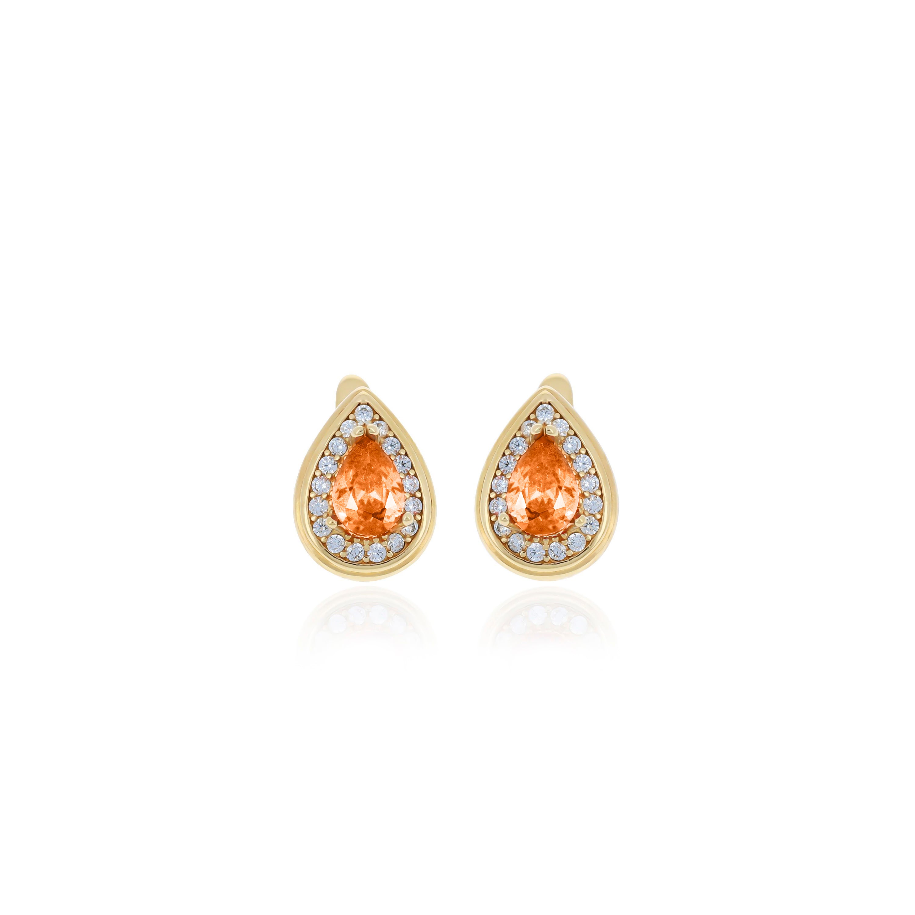 Drop shaped birthstone earrings- ER2