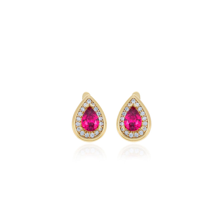 Drop shaped birthstone earrings- ER2