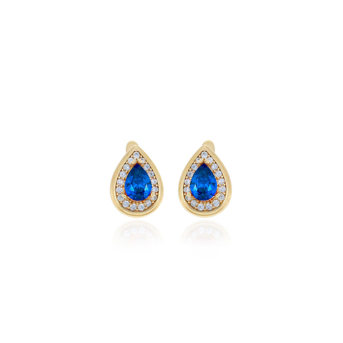 Sterling Silver Teardrop Birthstone Stud Earrings