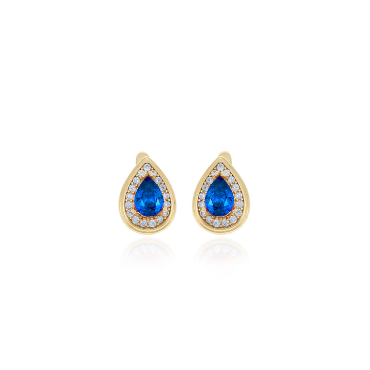Drop shaped birthstone earrings- ER2