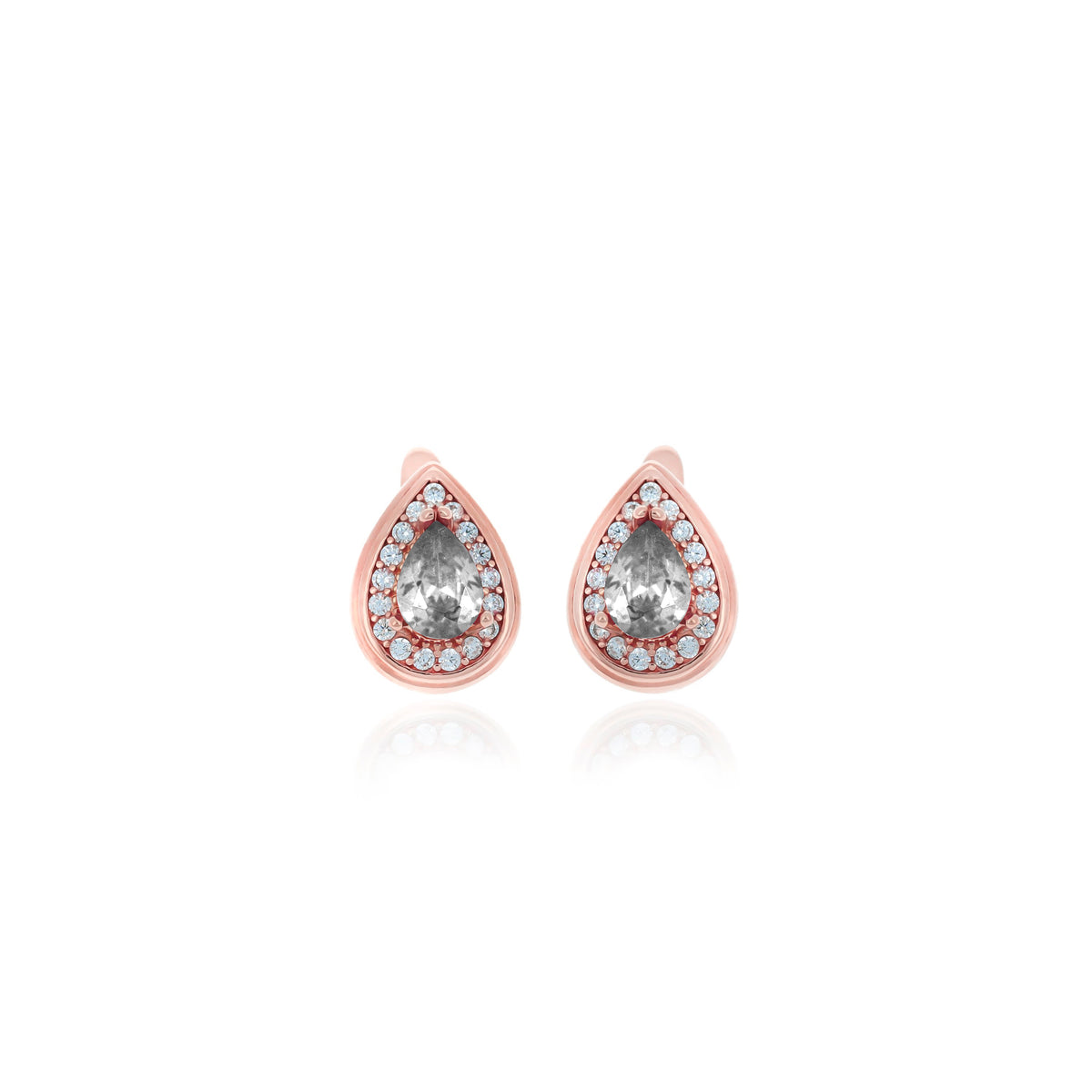 Sterling Silver Teardrop Birthstone Stud Earrings