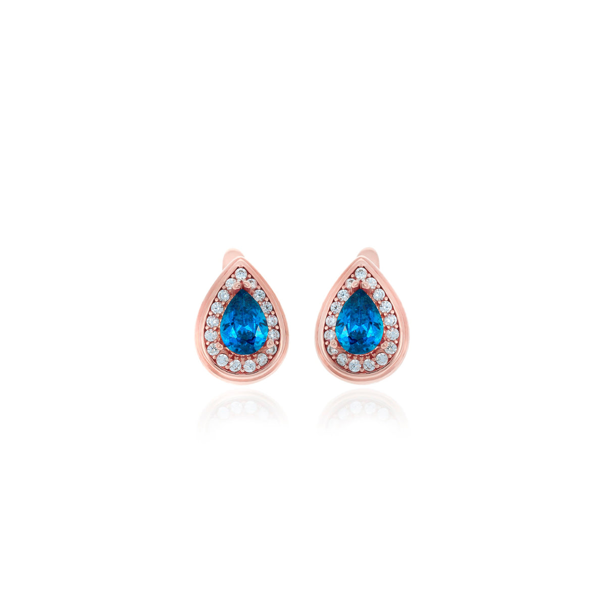 Sterling Silver Teardrop Birthstone Stud Earrings