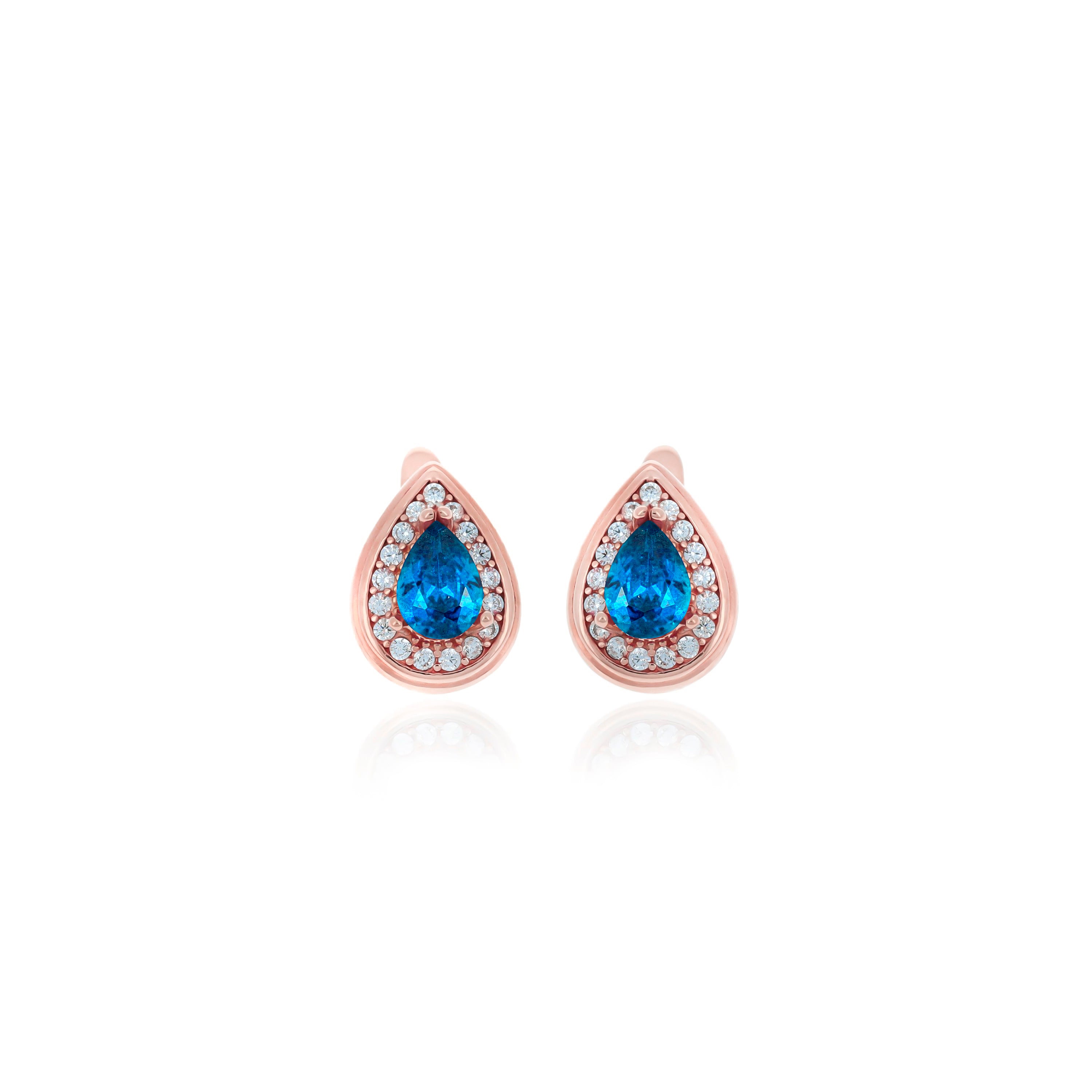 Drop shaped birthstone earrings- ER2