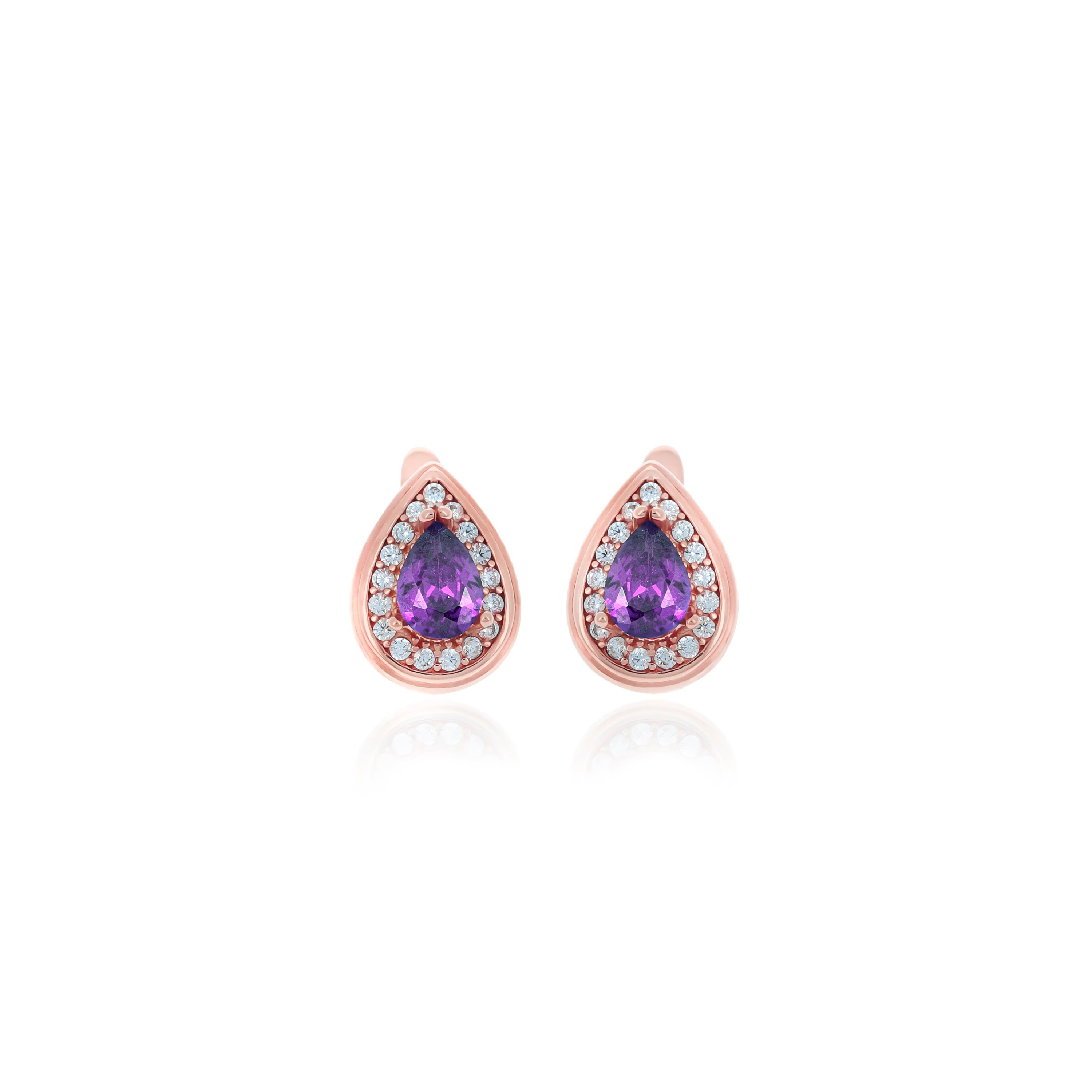 Drop shaped birthstone earrings- ER2