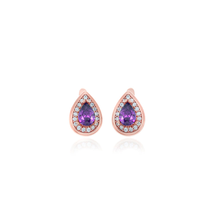 Drop shaped birthstone earrings- ER2