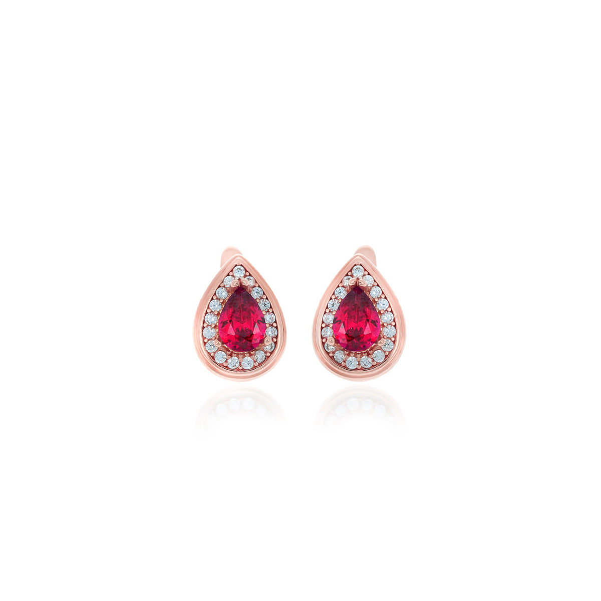 Sterling Silver Teardrop Birthstone Stud Earrings