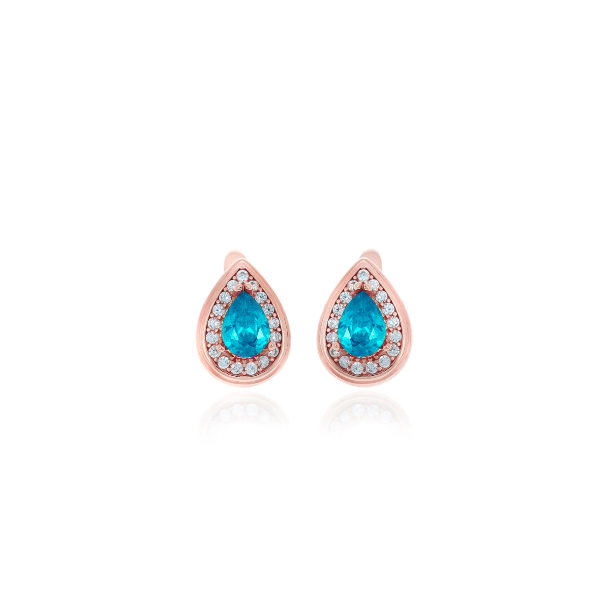 Sterling Silver Teardrop Birthstone Stud Earrings
