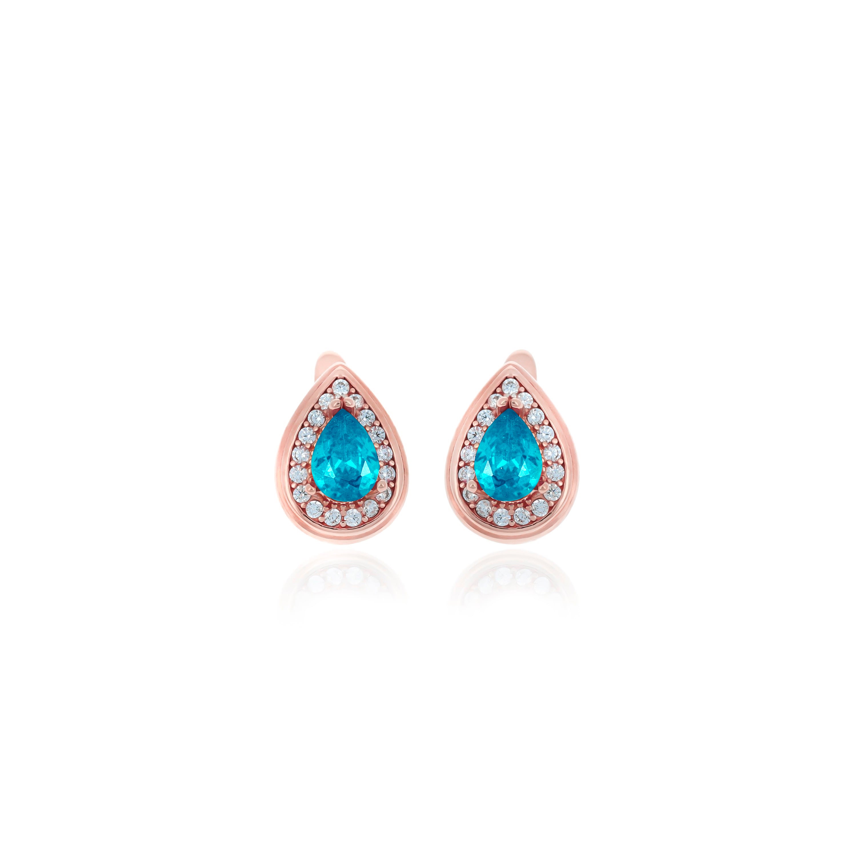 Drop shaped birthstone earrings- ER2