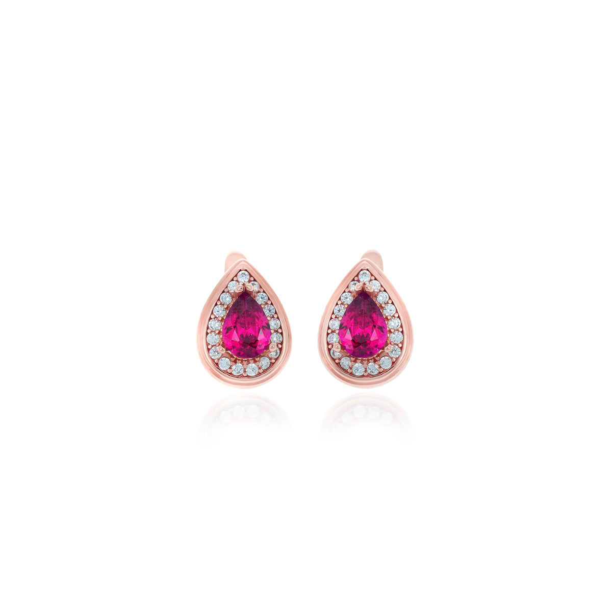 Sterling Silver Teardrop Birthstone Stud Earrings