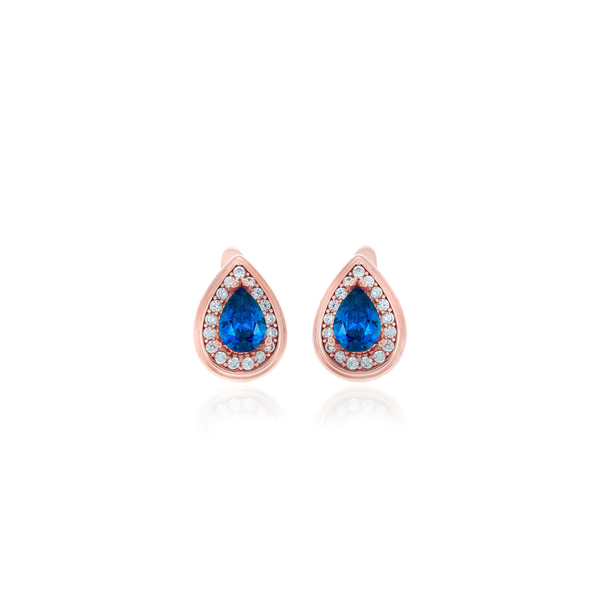 Sterling Silver Teardrop Birthstone Stud Earrings