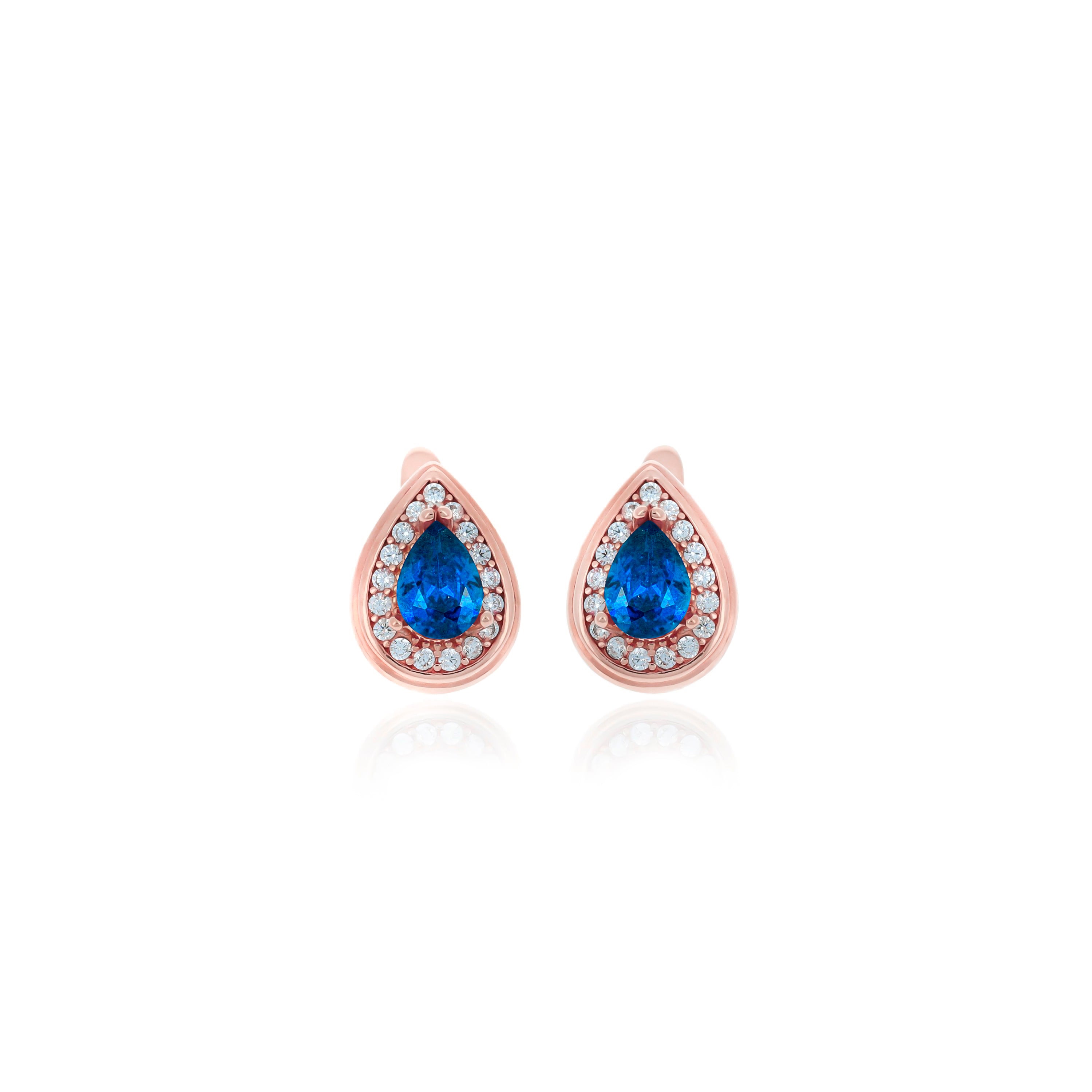 Drop shaped birthstone earrings- ER2