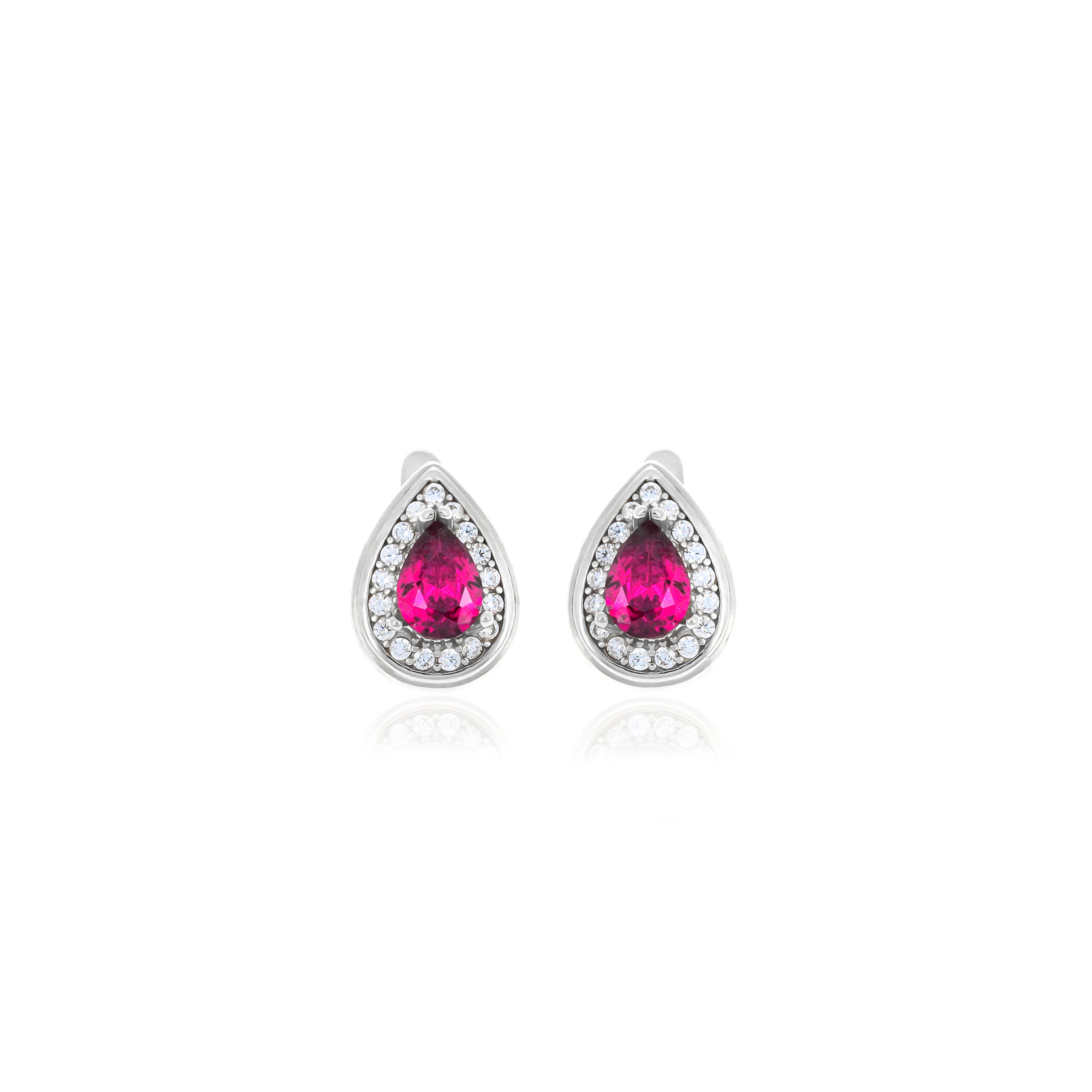 Drop shaped birthstone earrings- ER2