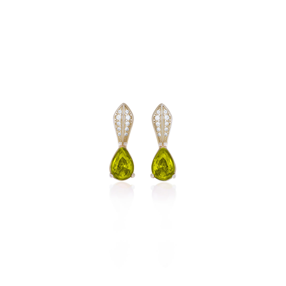 Sterling Silver Teardrop Birthstone Drop Earrings
