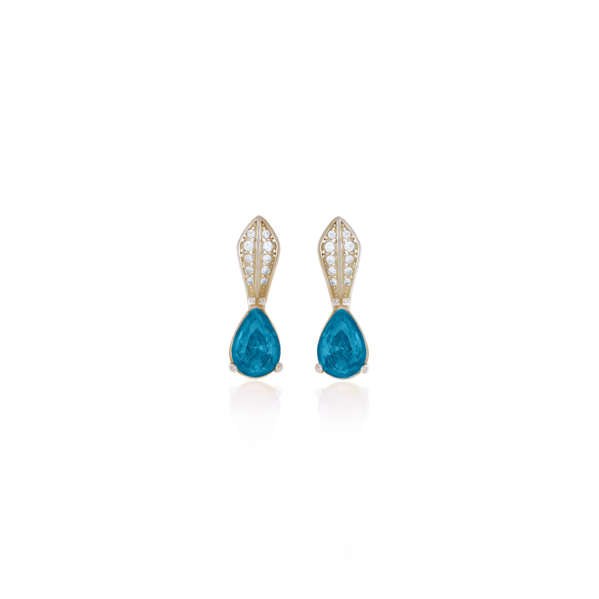 Sterling Silver Teardrop Birthstone Drop Earrings