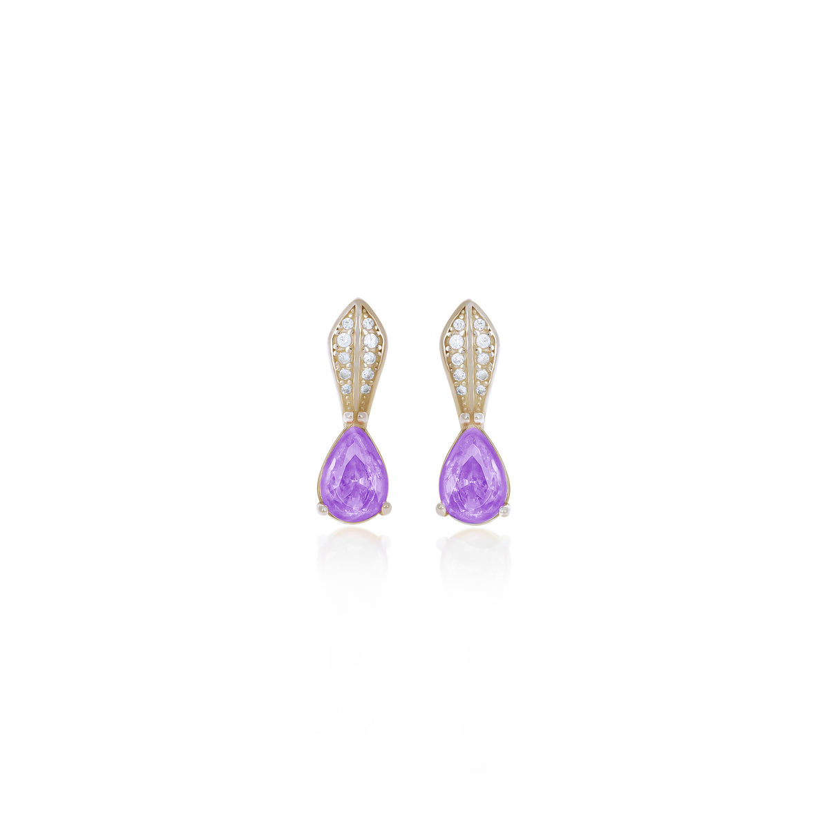Sterling Silver Teardrop Birthstone Drop Earrings