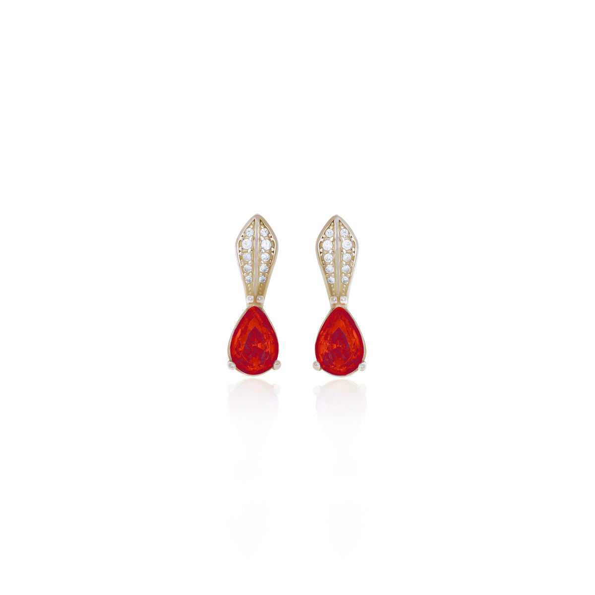 Sterling Silver Teardrop Birthstone Drop Earrings