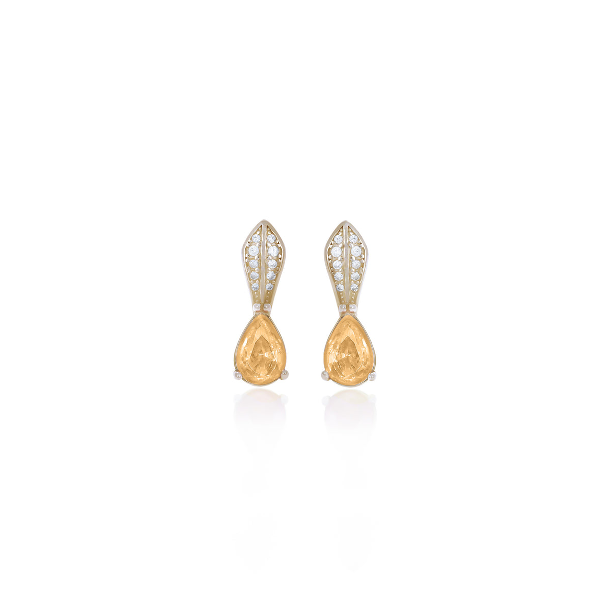 Sterling Silver Teardrop Birthstone Drop Earrings