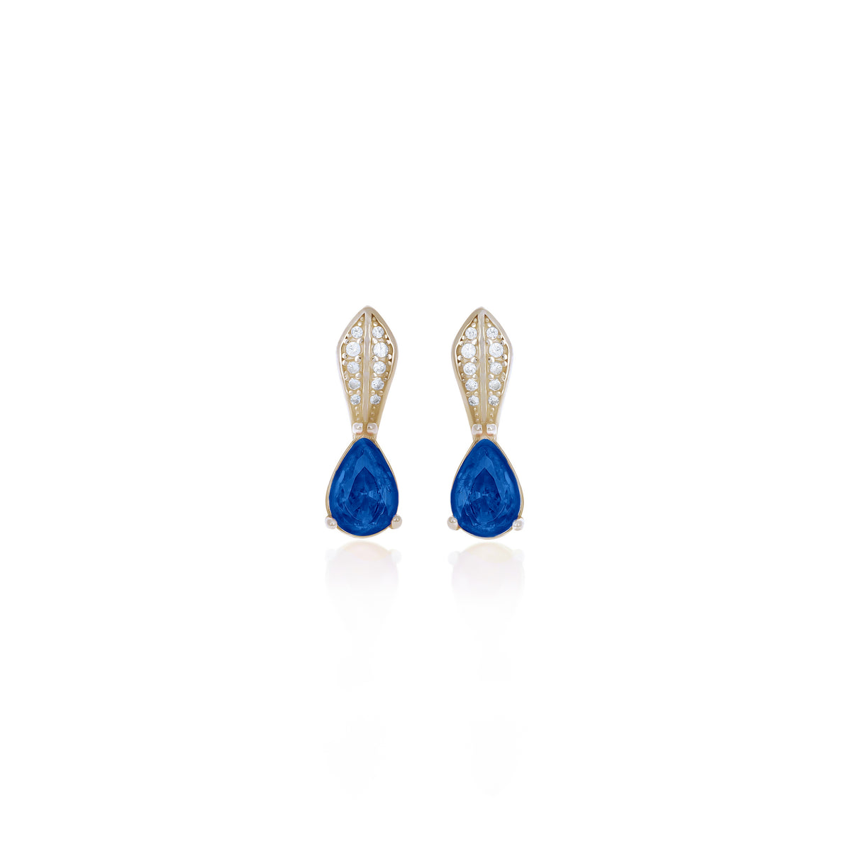 Sterling Silver Teardrop Birthstone Drop Earrings