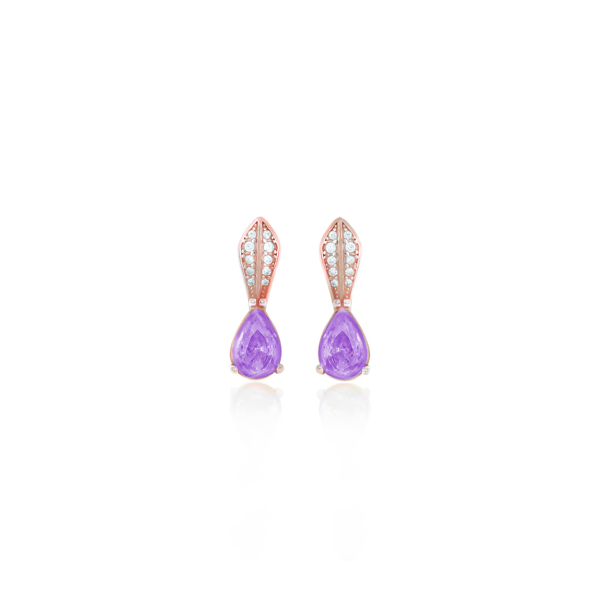 Sterling Silver Teardrop Birthstone Drop Earrings