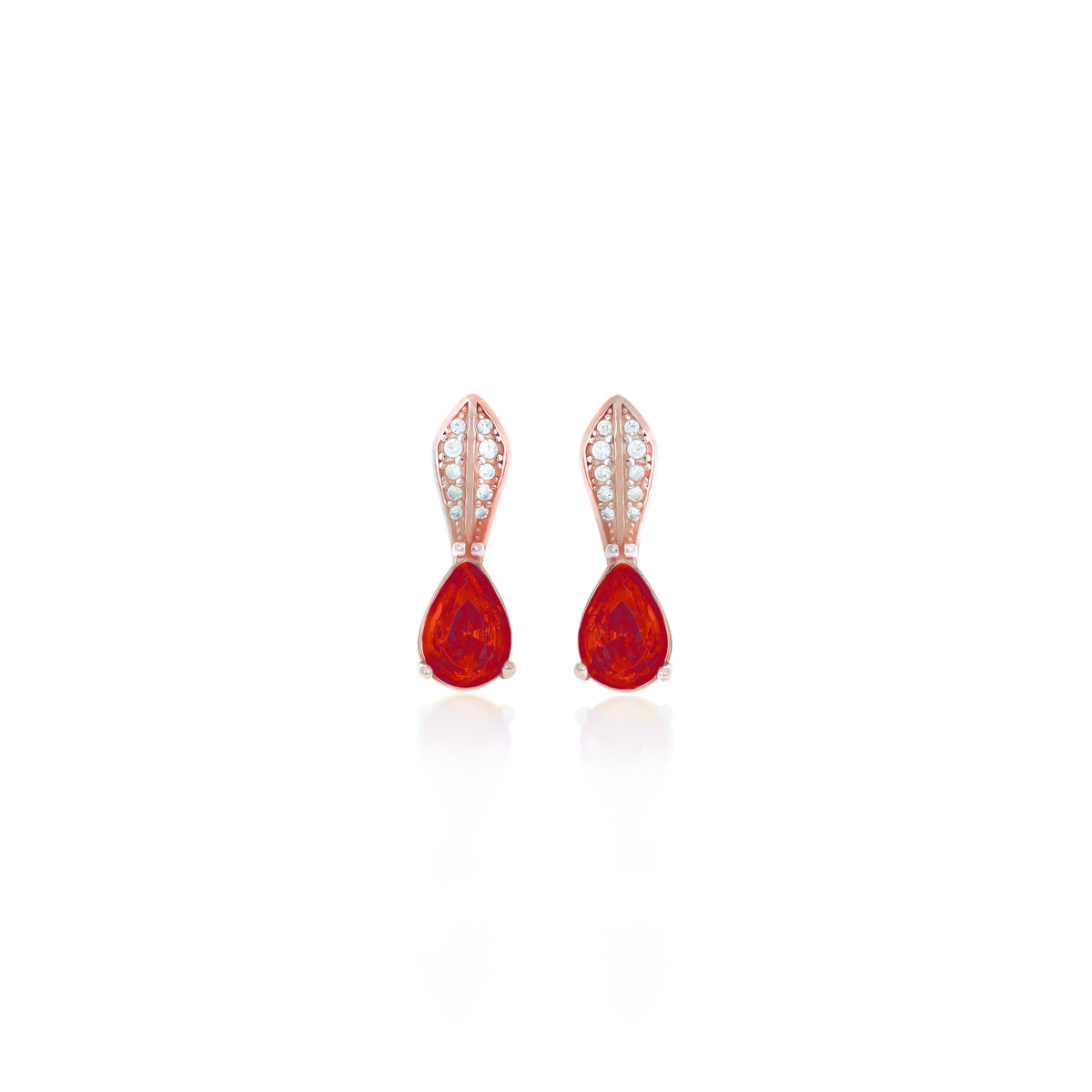 Sterling Silver Teardrop Birthstone Drop Earrings