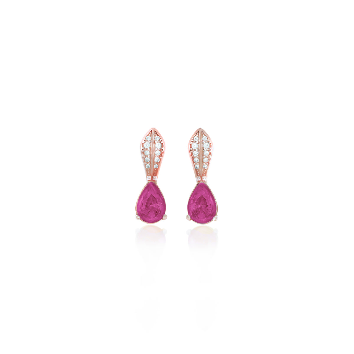 Sterling Silver Teardrop Birthstone Drop Earrings