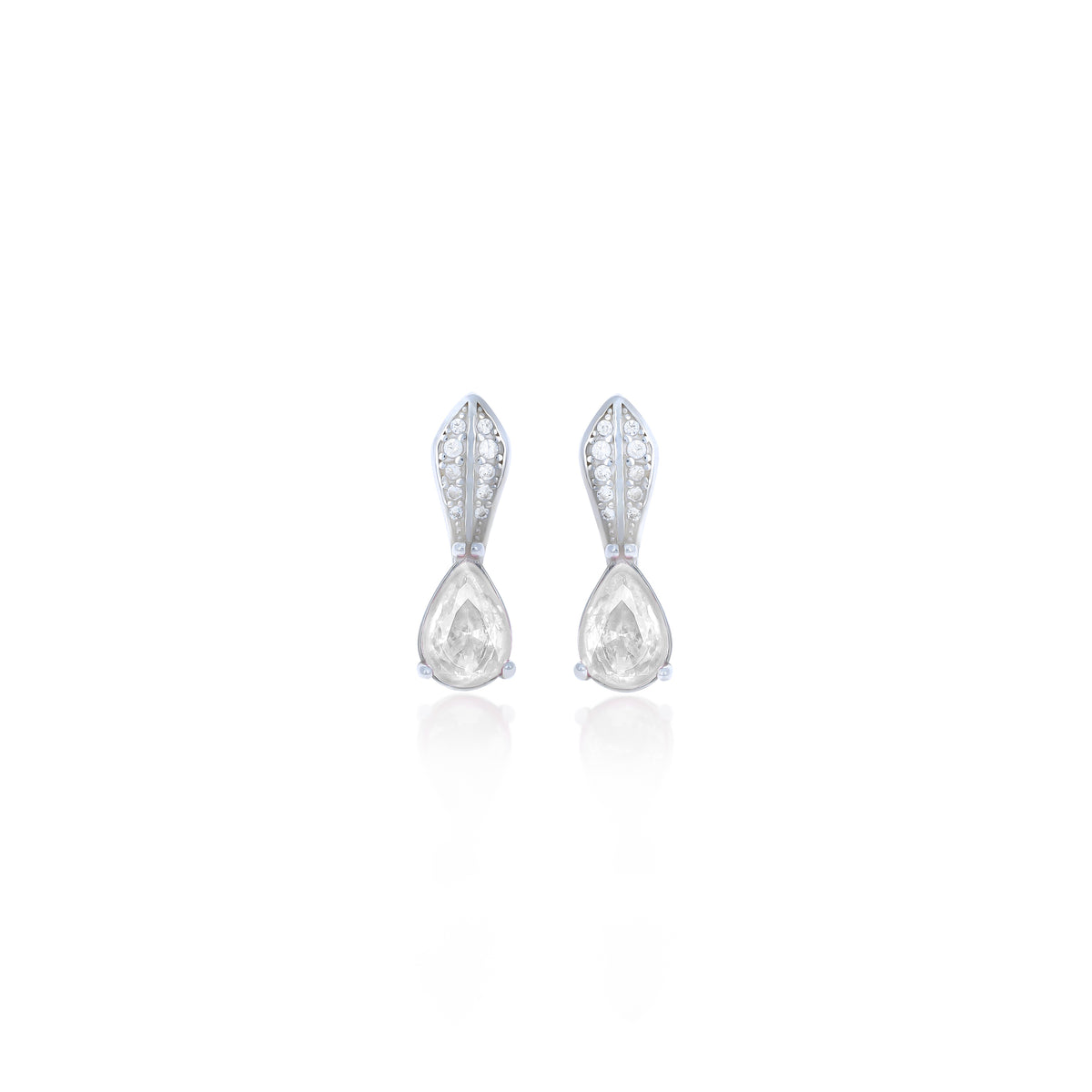 Sterling Silver Teardrop Birthstone Drop Earrings